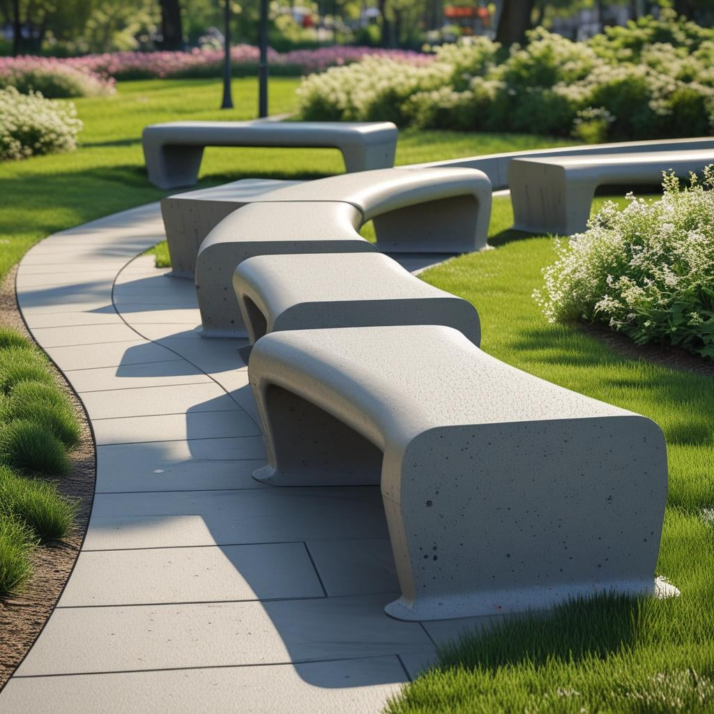 High Quality Outdoor Concrete Study Chair Standard Size