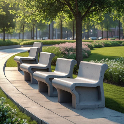 High Quality Outdoor Concrete Study Chair Standard Size